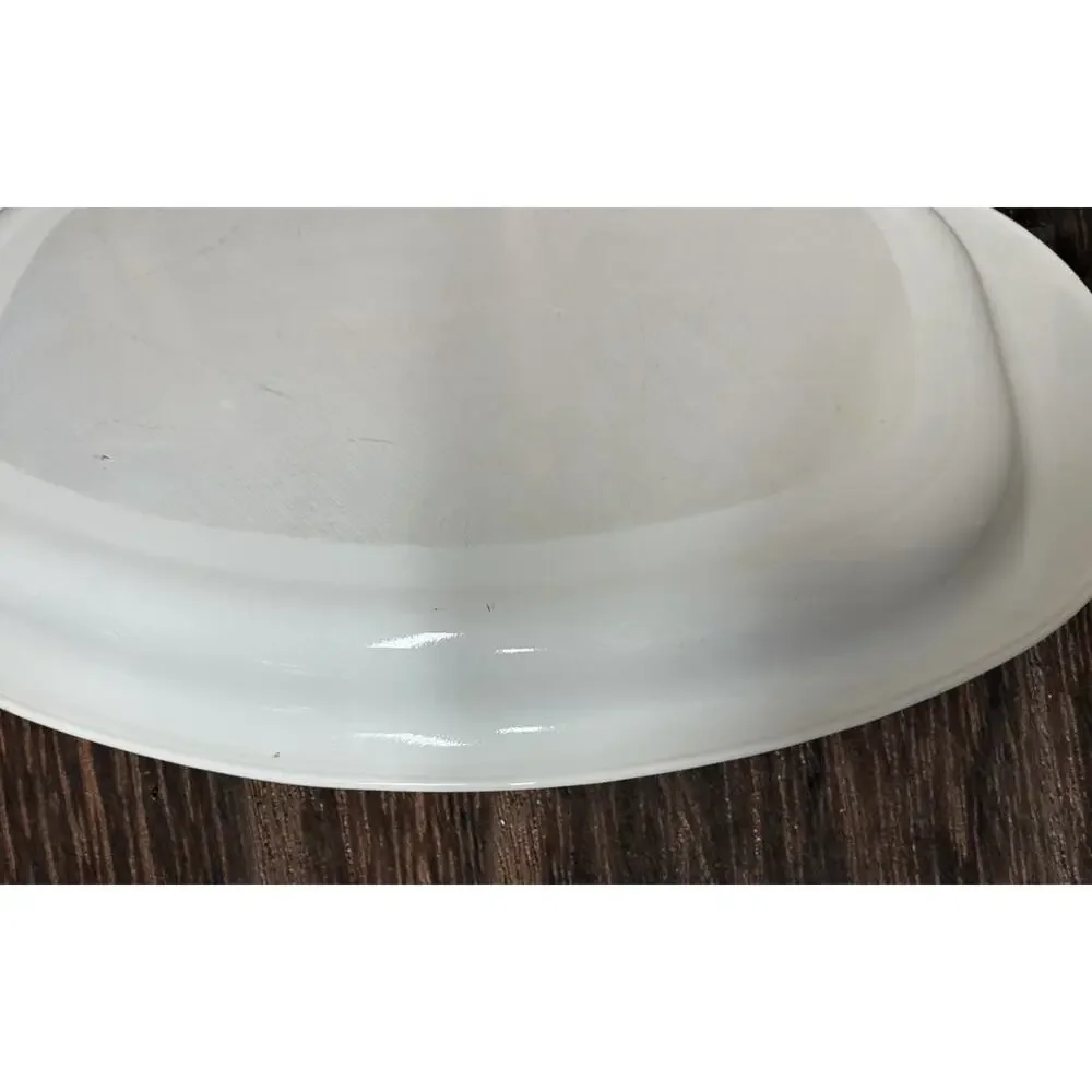 Vtg Corning Microwave Browning Grill White Oval Platter Cookware 16.5